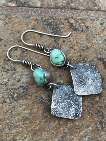 Avalon Turquoise and Sterling Silver Earrings
