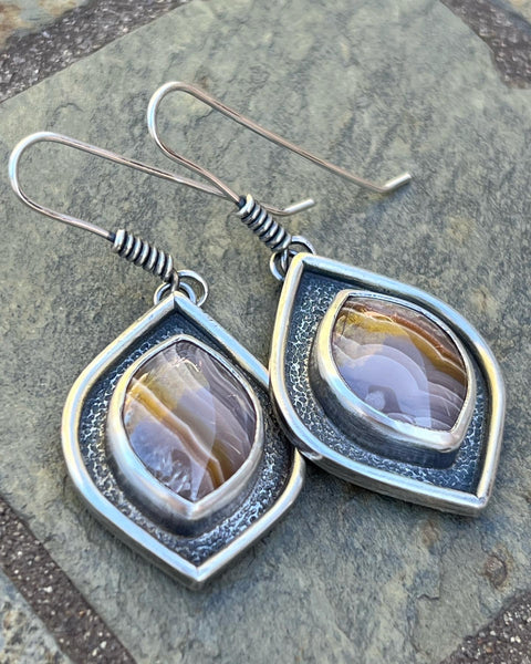 Agua Nueva Agate Earrings