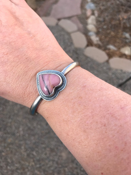 Rhodonite Heart Cuff