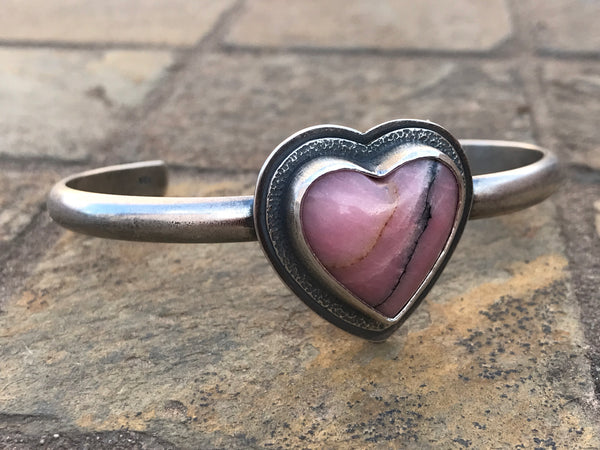 Rhodonite Heart Cuff