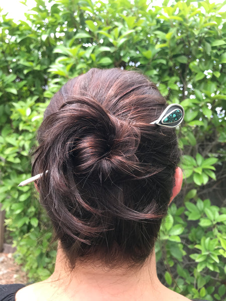 Snowville Variscite Hair Stick