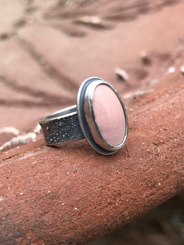Oregon Pink Opal Ring, Size 4.5