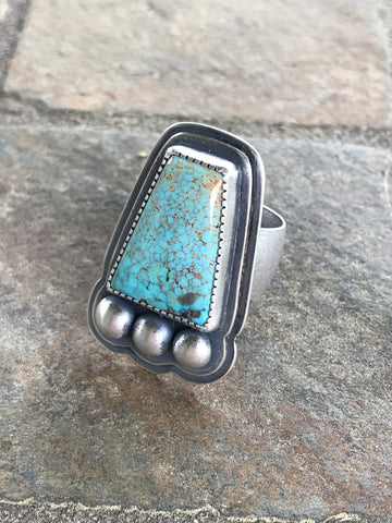 Blue Moon Turquoise Ring, size 7