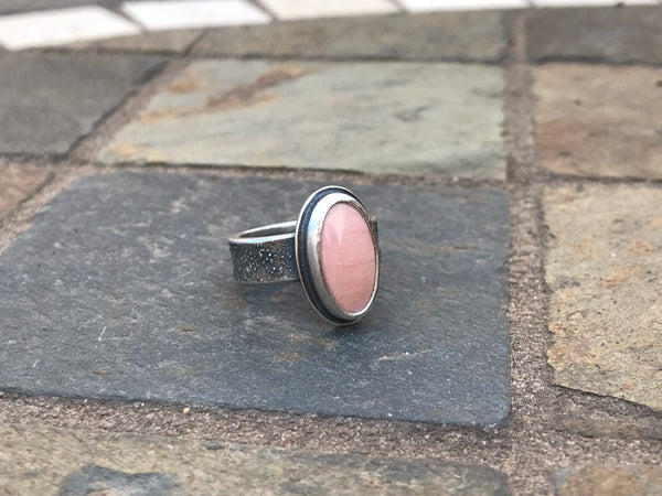 Oregon Pink Opal Ring, Size 4.5