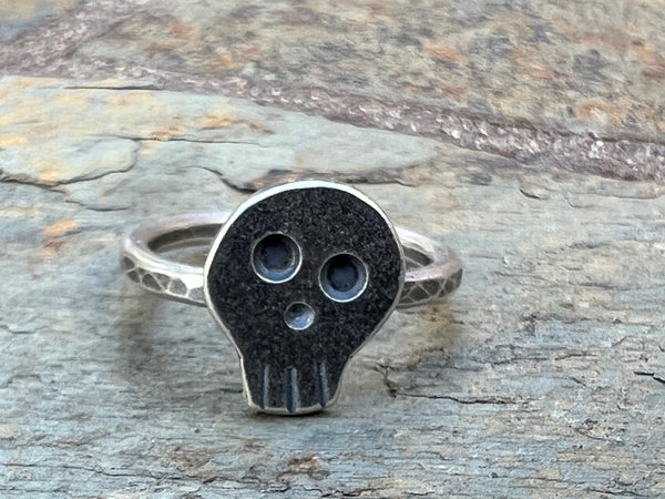 Tiny Skull Rings, size 6 and 8