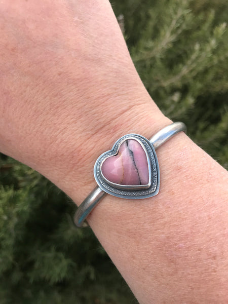 Rhodonite Heart Cuff