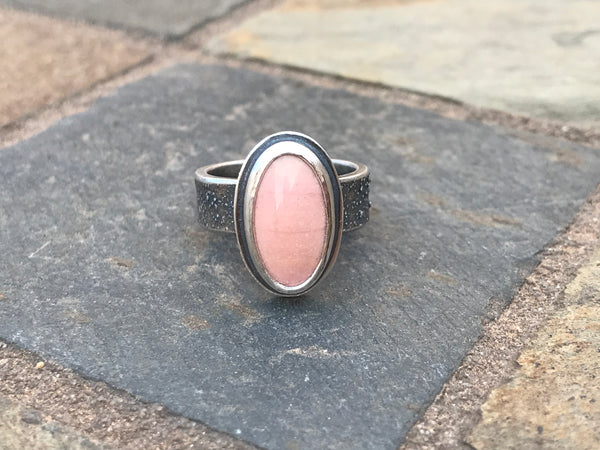 Oregon Pink Opal Ring, Size 4.5