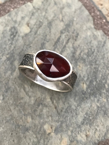 Rosecut garnet ring, Size 8.5